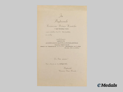 croatia._award_doc._to_general_der_panzertruppen_von_paulus___m_n_c8015