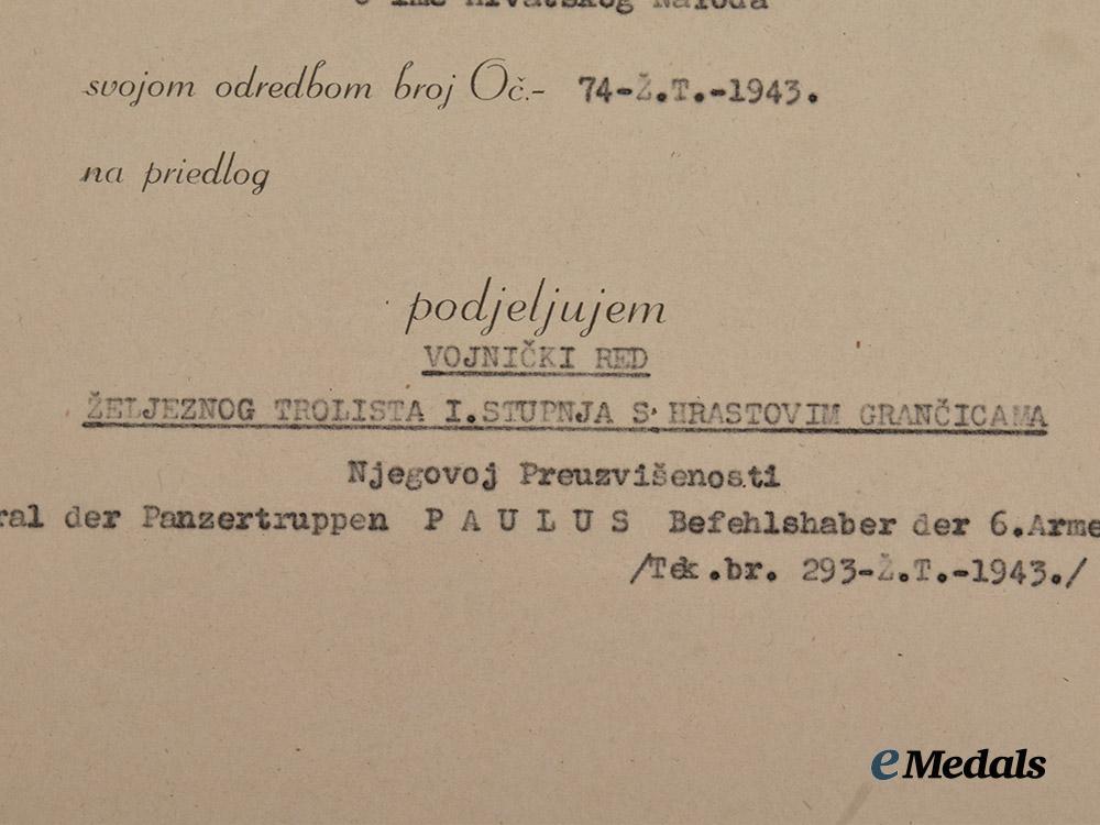 croatia._award_doc._to_general_der_panzertruppen_von_paulus___m_n_c8016