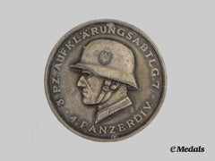 Germany, Heer. A 1941 4th Panzer Division Eastern Front Commemorative Medal, by Deschler & Sohn