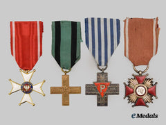 Poland, People’s Republic. A Lot of Four Polish Decorations