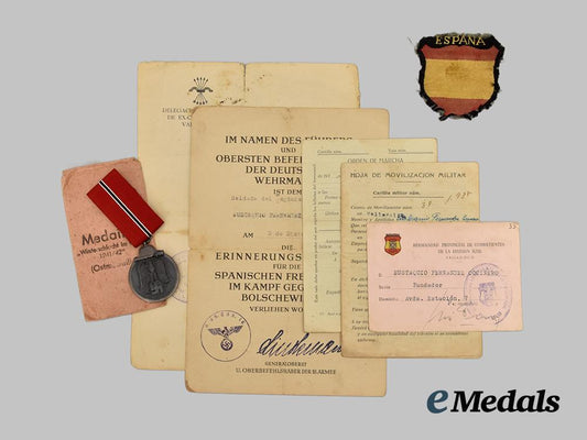 germany,_wehrmacht._a_lot_of_awards,_documents,_and_insignia_to_blue_division_volunteer_eustaquio_fernández_cocinero___m_n_c8141