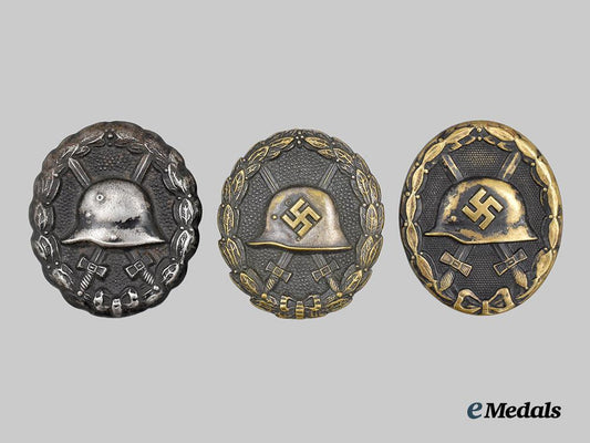 germany,_imperial;_germany,_wehrmacht._a_mixed_lot_of_wound_badges,_black_grade___m_n_c8157