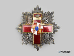 Spain, Spanish State. An Order of Military Merit Grand Cross Breast Star, II Class, with Red Distinction.