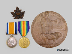 Canada, CEF. A Memorial Group to Charles Perkins, 116th Canadian Infantry, KIA August 1918 at the Battle of the Scarpe