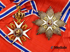 Norway, Kingdom. An Order of St. Olav in Gold, Grand Cross Set, by Tostrup, c. 1960