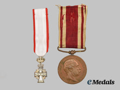 Denmark, Kingdom. A Pair of Medals & Awards