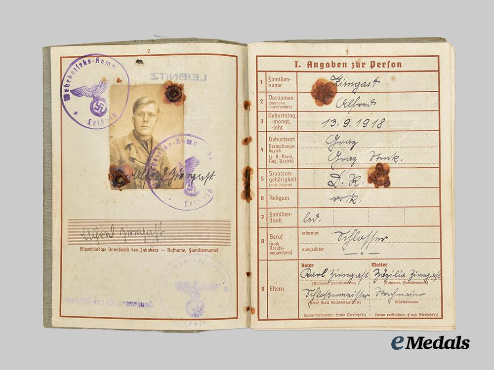 germany,_heer._a_wehrpaß_and_paper_items_to_obergefreiter_alfred_zirngast,_eastern_front_k_i_a___m_n_c8287