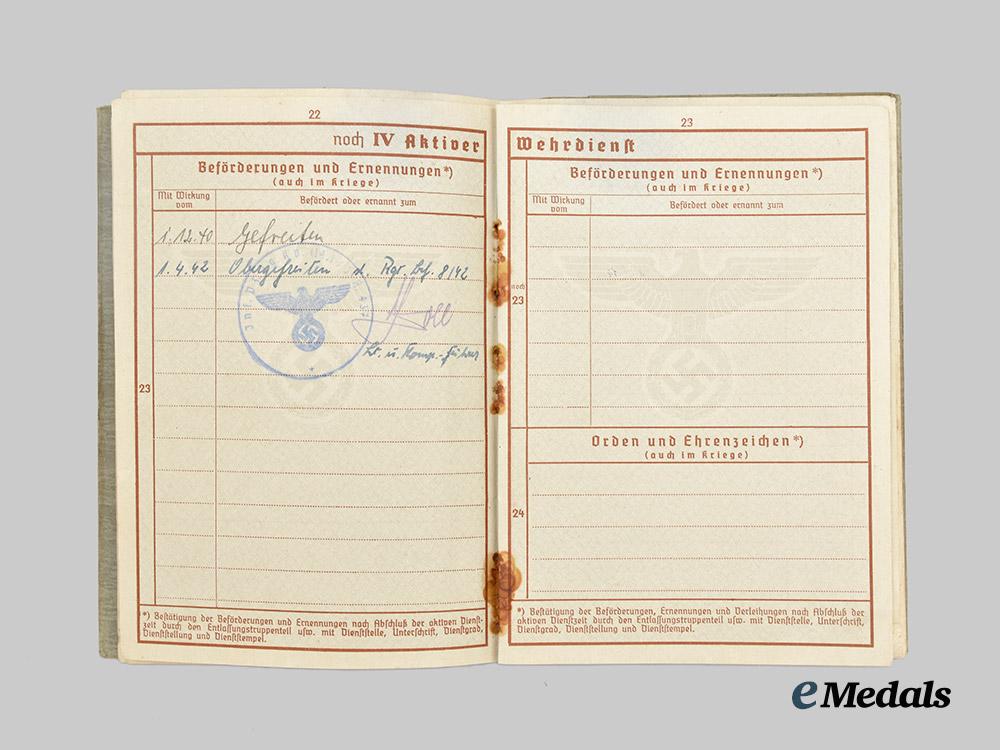 germany,_heer._a_wehrpaß_and_paper_items_to_obergefreiter_alfred_zirngast,_eastern_front_k_i_a___m_n_c8291