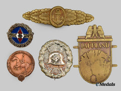 Germany, Federal Republic. A Lot of Five Awards, Badges, and Insignia, by Rudolf Souval, Exhibition Examples, c. 1970