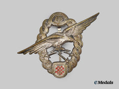 Croatia, Independent State. An Observer and Navigator Badge, by Braća Knaus