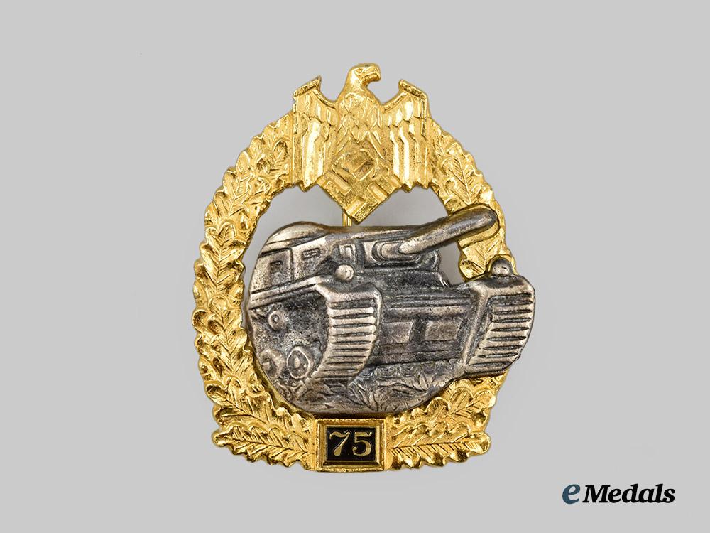 germany,_federal_republic._a_panzer_assault_badge,_special_grade_for75_engagements,_by_rudolf_souval,_exhibition_example,_c.1970___m_n_c8340