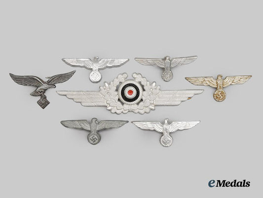 germany,_wehrmacht._a_mixed_lot_of_visor_cap_insignia___m_n_c8344