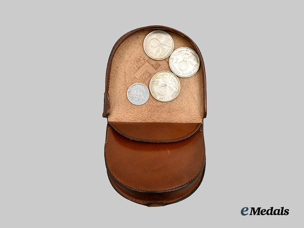 germany,_third_reich._a_leather_coin_pouch,_with_currency___m_n_c8373