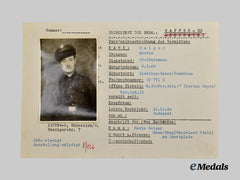 Germany, SS. A HIAG Tracing Service File for SS-Sturmmann Martin Geiger