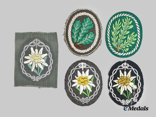 germany,_heer._a_mixed_lot_of_jäger_and_gebirgsjäger_sleeve_insignia___m_n_c8456