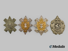 Canada, United Kingdom. Four Highland Regiment Glengarry Badges