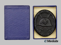 Germany, Wehrmacht. A Black Grade Wound Badge, with Case
