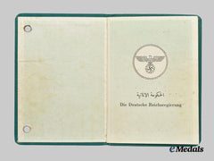 Germany, Wehrmacht. A Rare Arab Identity Card of the Afrikakorps