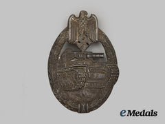 Germany, Army. A Wehrmacht Panzer Assault Badge, Silver Grade, by Rudolf Souval - Thin Maker Mark Version