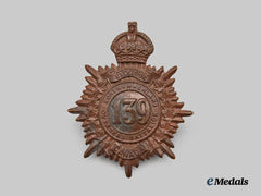 Canada, CEF. A 139th Infantry Battalion "Northumberland Battalion" Cap Badge