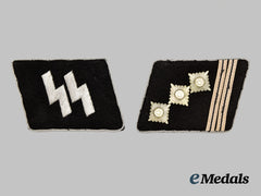Germany, SS. A Set of Waffen-SS Type 2 Hauptsturmführer Collar Tabs