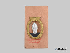 Germany, Kriegsmarine. A Mint Minesweeper War Badge, Wartime-Compatible Example by Rudolf Souval