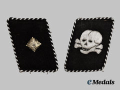 Germany, SS. A Pair of Matching SS-Totenkopfverbände Unterscharführer Collar Tabs