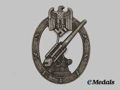 Germany, Army. A Wehrmacht Issue Flak Badge by C.E. Juncker with Vertical Oblong Catch