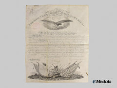 United States. An Official Captain Appointment Document to Amos B. Eaton, 1840
