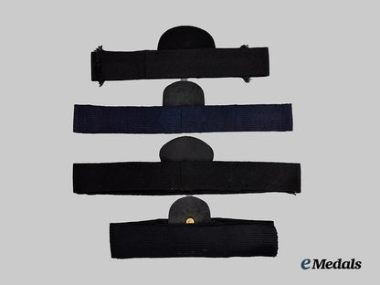 united_states._a_lot_of_four_assorted_uniform_cap_bands___m_n_c8846