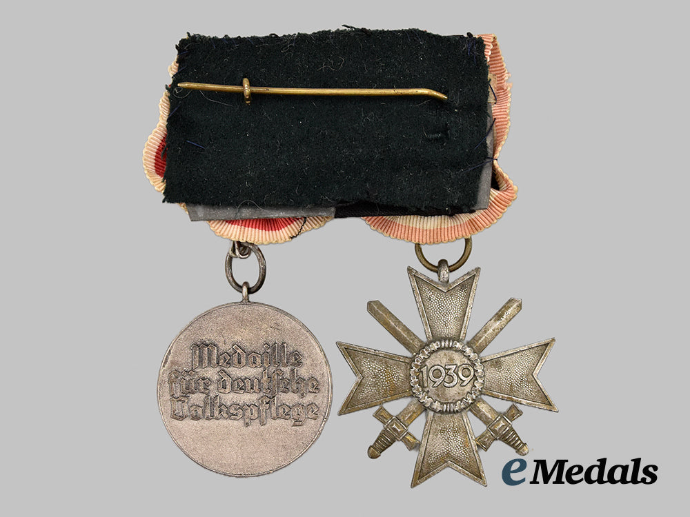 germany,_ordnungspolizei._a_medal_bar_and_award_documents_to_hauptwachtmeister_alfred_lorenz___m_n_c8867