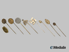 Germany, Third Reich. A Mixed Lot of Stick Pin Awards and Membership Insignia