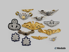 United States. A Lot of Thirteen Uniform Insignia