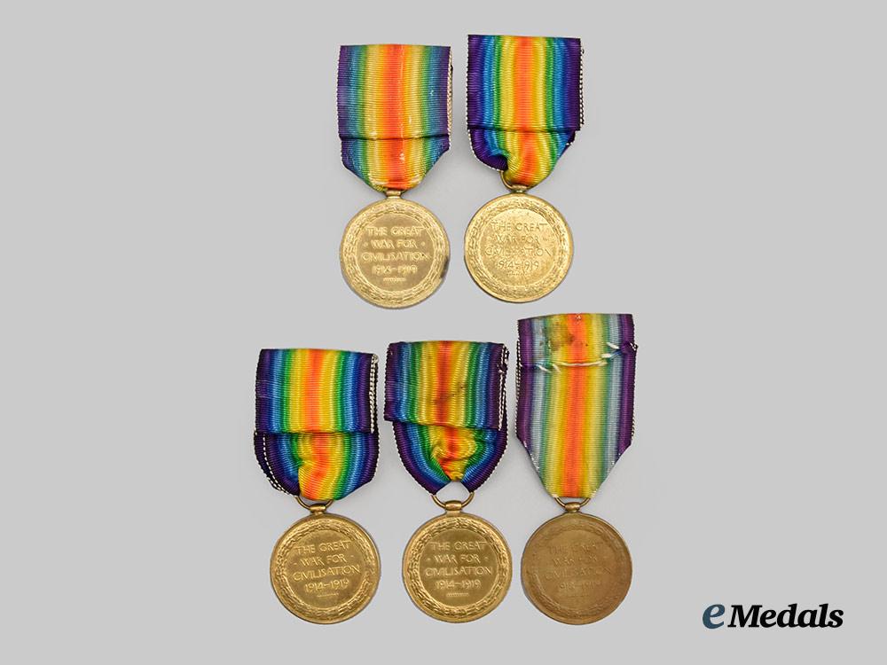 canada,_c_e_f._a_lot_of_five_victory_medals(22nd,52nd,_c._f._a,_c._r._t.,22nd)___m_n_c8939