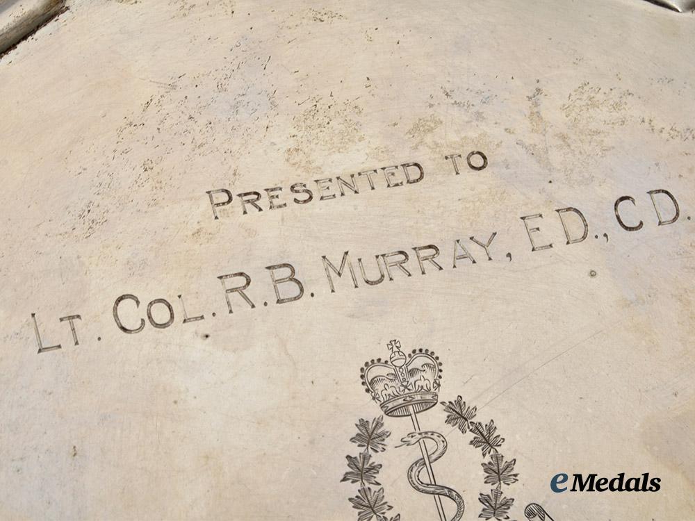 a_sterling_silver_rcamc_presentation_plate_to_lieutenant_colonel_murray___m_n_c8958