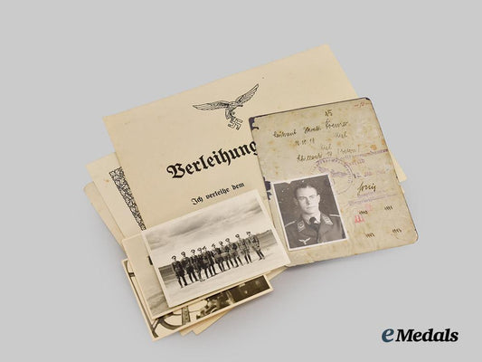 germany,_luftwaffe._a_lot_of_award_documents_to_hauptmann_harald_roemer,_battle_of_britain_spitfire_kill___m_n_c8962
