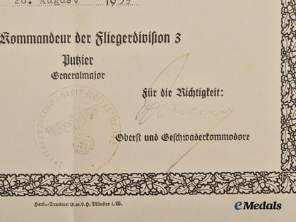 germany,_luftwaffe._a_lot_of_award_documents_to_hauptmann_harald_roemer,_battle_of_britain_spitfire_kill___m_n_c8971