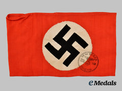 Germany, NSDAP. A Member’s Armband, Issued to SA-Standarte 123, Straßburg