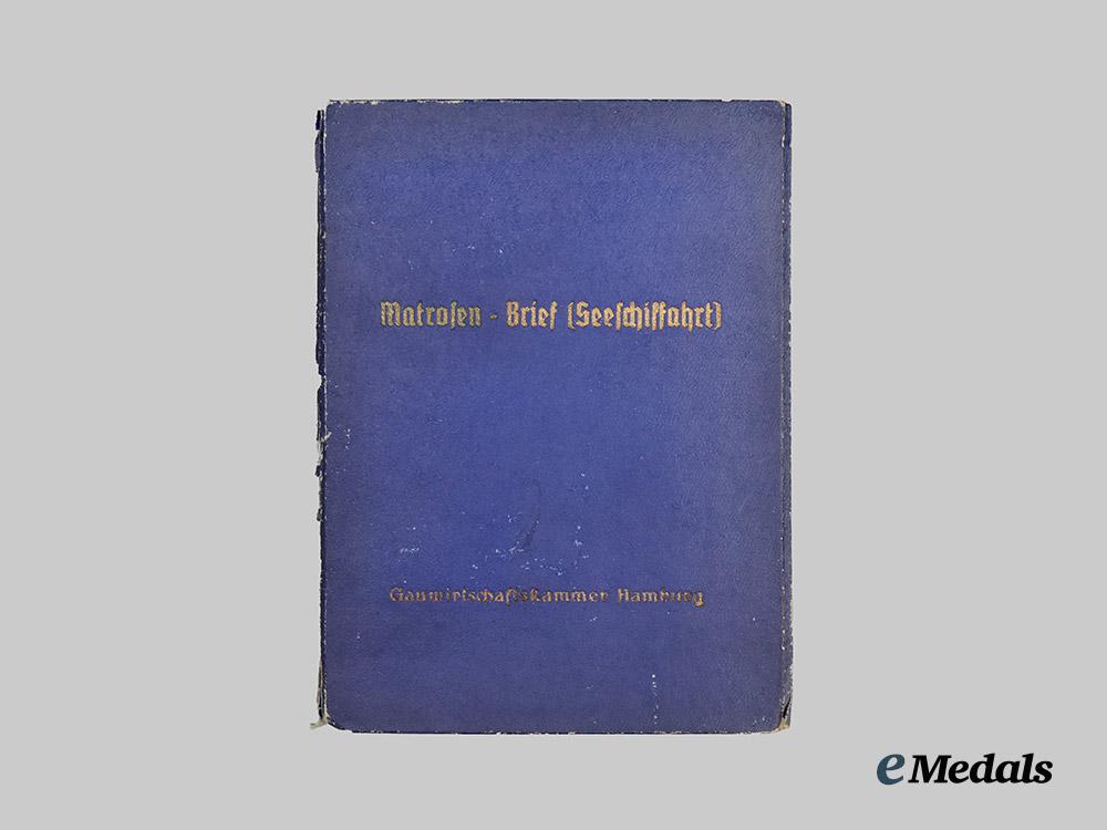 germany,_kriegsmarine._a_gebührnisbuch_and_documents_to_leo_lang,_youth_conscript_serving_in_naval_region_norway___m_n_c9060