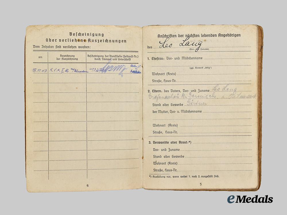 germany,_kriegsmarine._a_gebührnisbuch_and_documents_to_leo_lang,_youth_conscript_serving_in_naval_region_norway___m_n_c9066