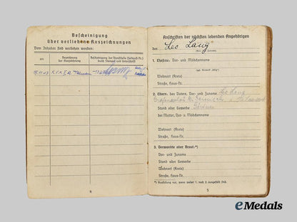 germany,_kriegsmarine._a_gebührnisbuch_and_documents_to_leo_lang,_youth_conscript_serving_in_naval_region_norway___m_n_c9066