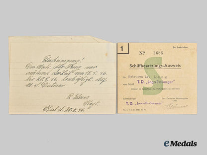 germany,_kriegsmarine._a_gebührnisbuch_and_documents_to_leo_lang,_youth_conscript_serving_in_naval_region_norway___m_n_c9073