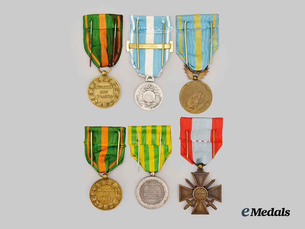 france,_republic._a_lot_of_six_second_war_medals___m_n_c9113