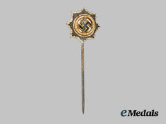 Germany, Wehrmacht. A Rare German Cross in Gold Stick Pin Miniature, by Boerger & Co.