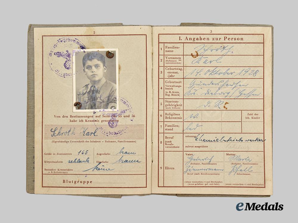 germany,_wehrmacht._a_wehrpaß_to_karl_schroth,_youth_conscript_and_flakhelfer___m_n_c9123