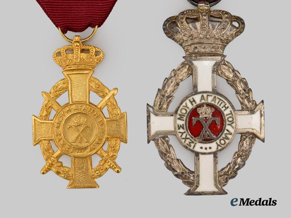 greece,_kingdom._two_orders_of_george_i,_knight_and_commemorative_cross,_by_spink&_son,_with_cases___m_n_c9150