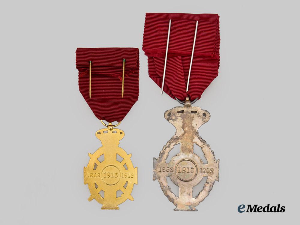 greece,_kingdom._two_orders_of_george_i,_knight_and_commemorative_cross,_by_spink&_son,_with_cases___m_n_c9151