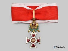 Austria, Second Republic. An Order of Leopold, II. Class Commander with War Decoration, Exhibition Example, by Rothe & Neffe, c. 1980