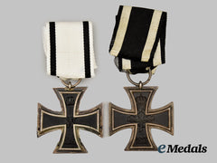 Germany, Imperial. A Pair of 1914 Iron Crosses II Class, Combatant and Non-Combatant Versions