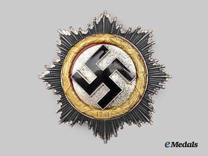 germany,_federal_republic._a_german_cross_in_gold,_early_exhibition_example_by_rudolf_souval___m_n_c9327